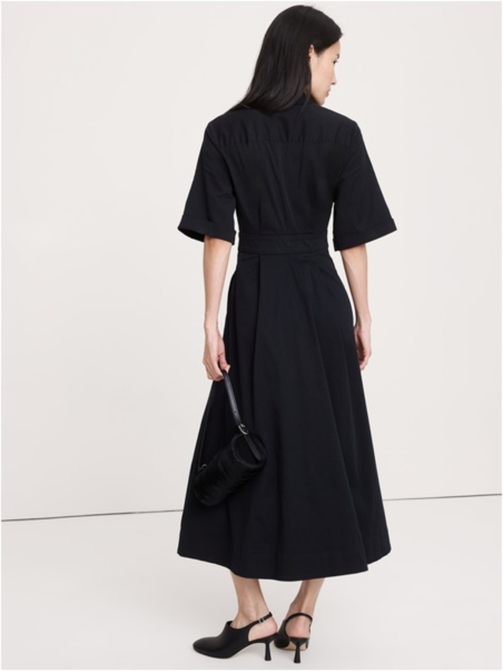 BANANA REPUBLIC STRETCH-POPLIN SHIRTDRESS - Picture 2 of 8